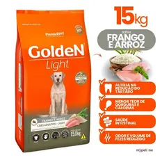 Ração Golden Fórmula Light Cães Adultos Sabor Frango e Arroz 15kg