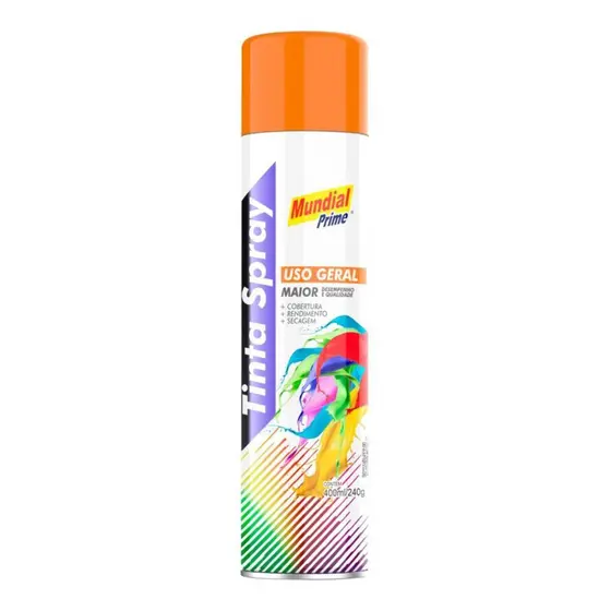 Tinta Spray Mundial Prime Laranja - 400ML
