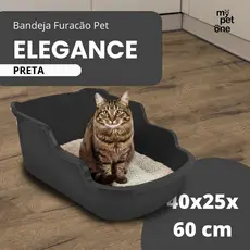 Bandeja Elegance Furacão Pet Preta – Solução Higiênica e Resistente