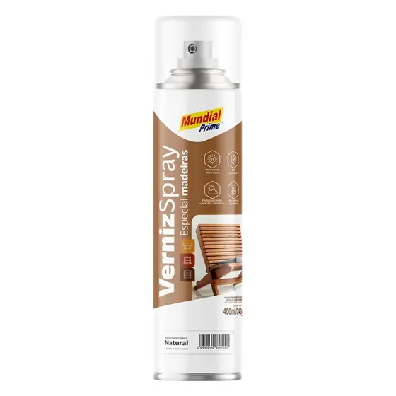 Verniz De Madeira Natural Spray 400ml Proteção UV