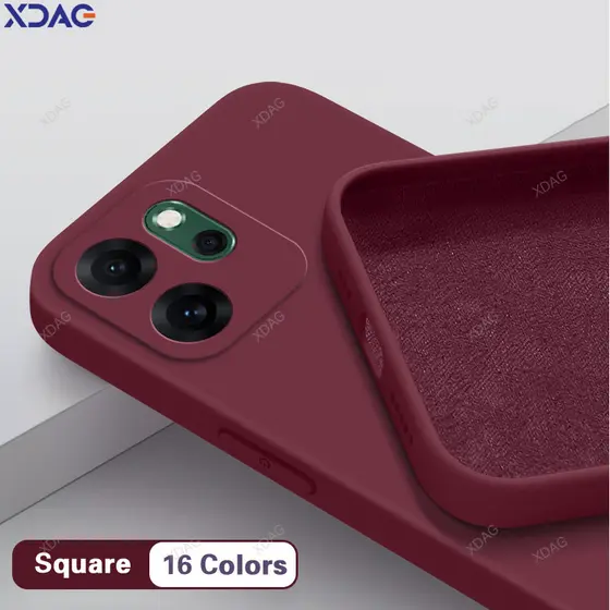 Capa Para OPPO Reno14 F 14 Pro Reno 14F Reno14 Reno14Pro 5G Cor Doce Quadrado Líquido Silicone Escudo Caso De Telefone C