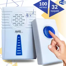 Campainha Sem Fio Residencial Bivolt Resistente a Água com Bateria