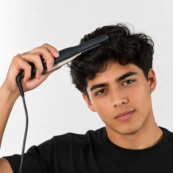 Mini Chapinha Prancha de Cabelo Profissional Masculina Cabelo Curto  Estreita 13mm de Ceramica Bivolt
