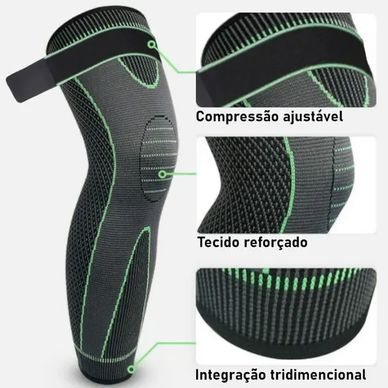 Joelheira Compressão Ortopédica Articulada Longa Par Unidade