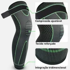 Joelheira Compressão Ortopédica Articulada Longa Par Unidade