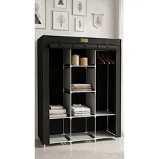 Guarda Roupa Montável Armário Organizador Dobrável Portátil Inteligente Closet Casal Cabideiro Arara