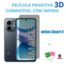Película 3D Privacidade Vidro Temperado Infinix Smart 9  Proteção💎 Anti-Espionagem e Tela Segura