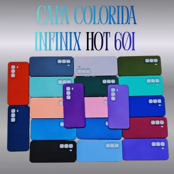 Capa Aveludada Interno Compatível com Infinix Hot 60i | Proteção Antimpacto e Estilo 📱