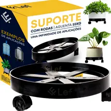 Suporte Para Botijão De Gás Vasos Plantas Com Rodinha 55kg