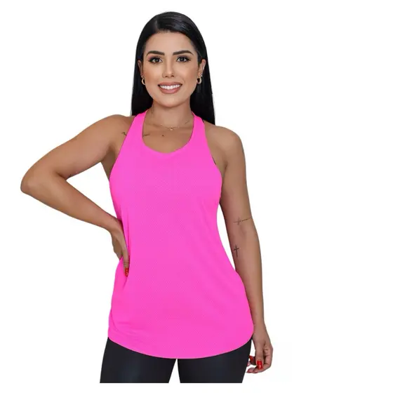 Regata Dry Fit Feminina Academia Esportes Fitness Academia Malhação Corrida Caminhada Esportes