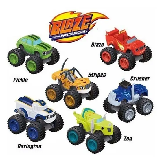 Blaze Monster Kit Com 6 Carrinhos Fricção