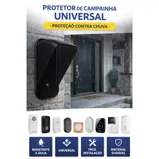 Protetor de Campainha Universal Contra Chuva | Resistente e Fácil Instalação