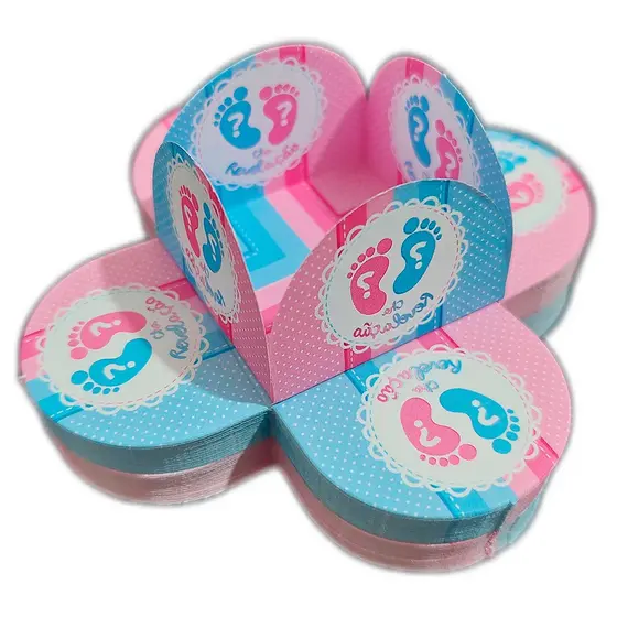 50~400 Forminhas Cha Revelação 4 Pétalas Bebe Batizado Aniversário Brigadeiros Festa Infantil