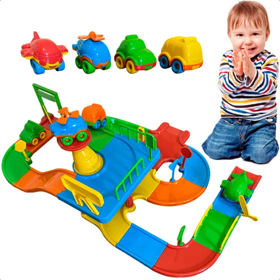 Pista Carrinhos Corrida Brinquedo Infantil Presente Aniversario Patrulha Menino Canina