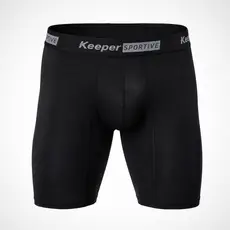 Cueca Boxer Long Leg Preta Bermuda Microfibra Antiassadura Box Keeper