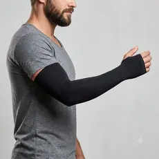 Manguito  Original Proteção Solar Uv 50+ Vôlei Ciclismo Abertura no Dedo