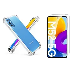 Samsung Galaxy M52 5g película de vidro 3d+capa capinha silicone