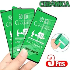 3 ps película 9D cerâmica Samsung.Galaxy a54 a52 a34 a14 m54 m14 a15 a25 m34 /m62/ s22/pronta enviar