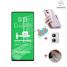 4en1 Pelicula 9D cerâmica para Motorola Moto G13, g54 g84 g54 g71 g51 G23, G73, G53 5G, G22, G32,