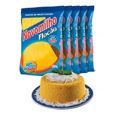 Flocão Farinho De Milho 500g São Braz Cuscuz Novomilho 5 Unidades Atacado Couscous Nordeste Paraíba