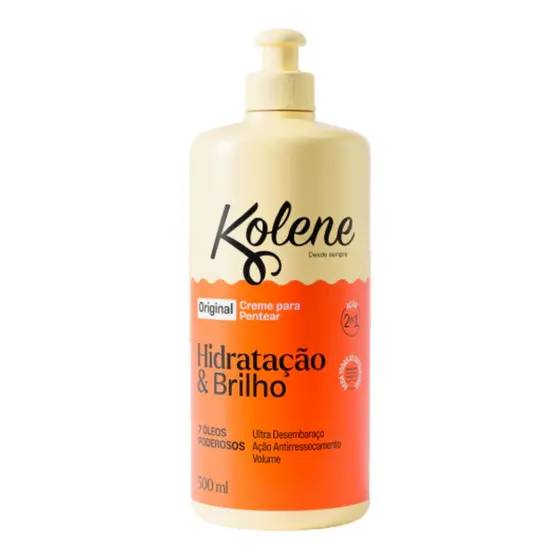 CREME PARA PENTEAR HIDRATAÇÃO E BRILHO KOLENE ORIGINAL 500ML
