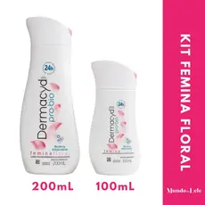 Kit Sabonete Liquido Dermacyd Femina Floral  200ml + 100ml