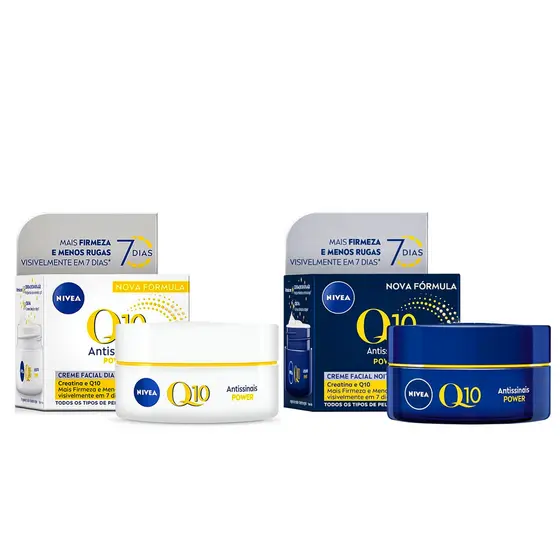 Kit Q10 Power Diurno Todos Tipos de Pele 47g + Noturno 49g Nivea