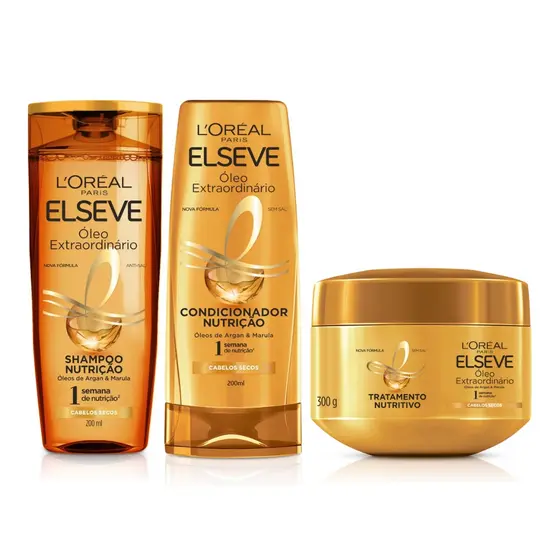 KIT ELSEVE SHAMPOO + COND + MÁSCARA ÓLEO EXTRAORDINÁRIO