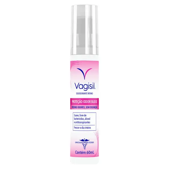 DESODORANTE ÍNTIMO SPRAY VAGISIL PROTEÇÃO ODOR BLOCK 60ML