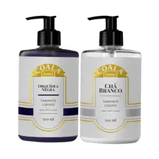 KIT C/2 SABONETE LÍQUIDO COALA ORQUÍDEA NEGRA + CHÁ BRANCO 500ML