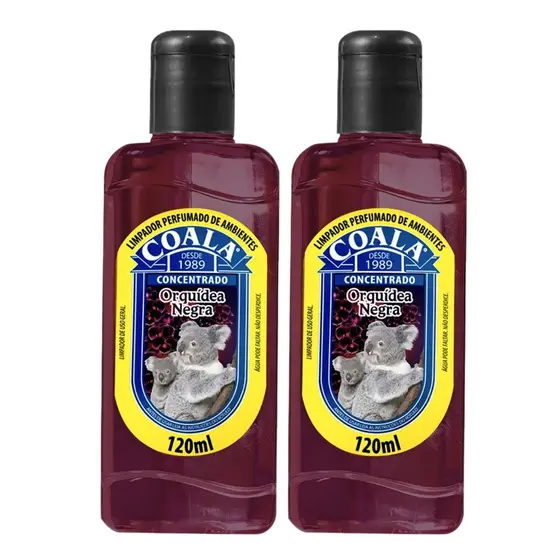 KIT C/2 LIMPADOR PERFUMADO COALA ORQUÍDEA NEGRA CONCENTRADO 120ML