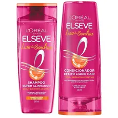 Kit Liso dos Sonhos Shampoo + Condicionador 200ml Elseve Loréal Paris