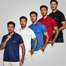 kit 5 camisa gola polo linha premium masculina moda camisa masculina dia dos pais