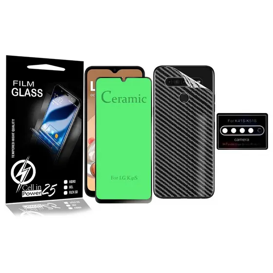 Película Cerâmica + PELÍCULA Câmera E película carbono LG K41S K410BMW 6.5