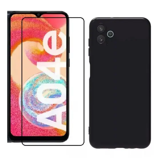 Capa Capinha Aveludada + Película 3d Para Samsung A04e