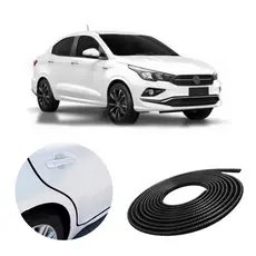 Borracha Protetora Borda Portas Carro Universal 10 M Preta