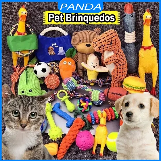 [ENVIO IMEDIATO]Kit 6/10 Brinquedos Mordedor Cachorro Filhote Anti Estress Pet Ranger os dentes Limpeza da boca