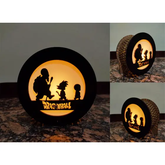 Luminária Abajur Dragon Ball De Mesa Decorativa Geek Gamer