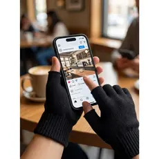 Luva Térmica Meio Dedo Sem Ponta – Conforto e Liberdade Para Usar o Celular