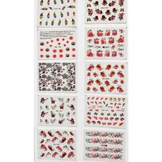 Kit 5 Cartelas de Adesivo para Unhas (Flores e Borboletas)