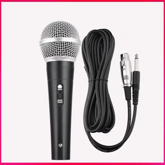 Microfone Profissional M58 cardióide com Cabo P10 5M