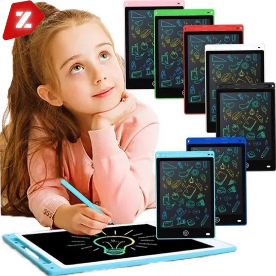 Kit 5 Lousa Mágica Tela Lcd Tablet Infantil De Escrever E Desenhar 8.5/10/12  Polegadas
