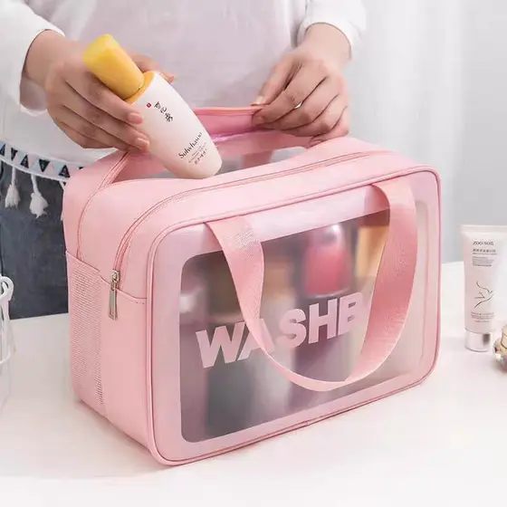 Bolsa Para Maquiagem Grande De Dupla Camada À Prova D'água