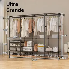Arara Dupla/Tripla/Quádruplo Organizadora de Roupas Conceito Aberto Guarda-Roupa Moderno