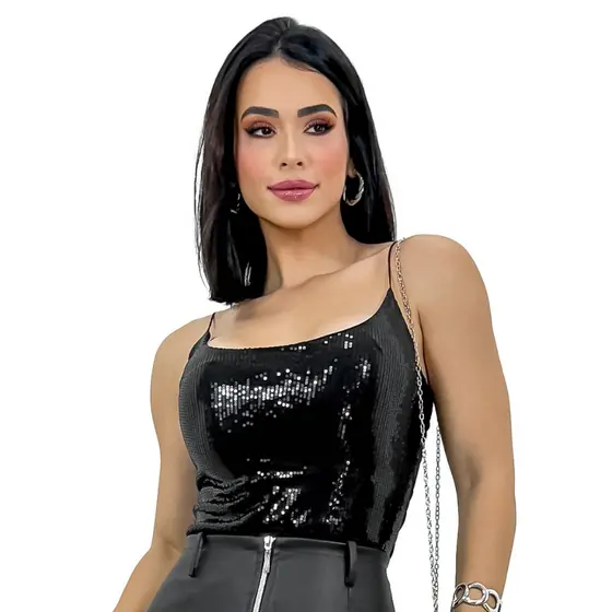 Body Bore Feminino Alcinha Paetes Balada Festa Bojo Feminino Carnaval Ano Novo 2026