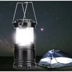 Lampião Luminária Led à Pilha Potente Iluminação Resistente Prático Ideal para Acampamento Lanterna