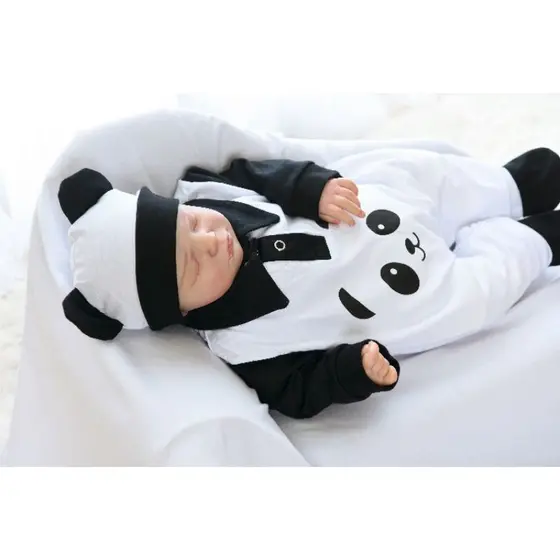 Saída de Maternidade Bebê Panda Branco 5 peças