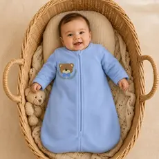 Saco de Dormir Casulo Inverno para Bebê Com Zíper Pijama Manga Longa para Menino ou Menina