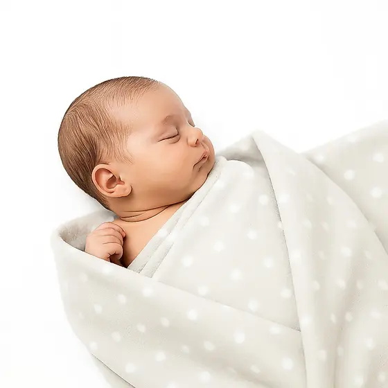 Manta Flannel Cobertor para Bebê ou Pet Poá 1,0m X 90cm