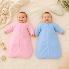 Saco de Dormir para Bebê Casulo Com Zíper Pijama Manga Longa para Menino ou Menina Inverno